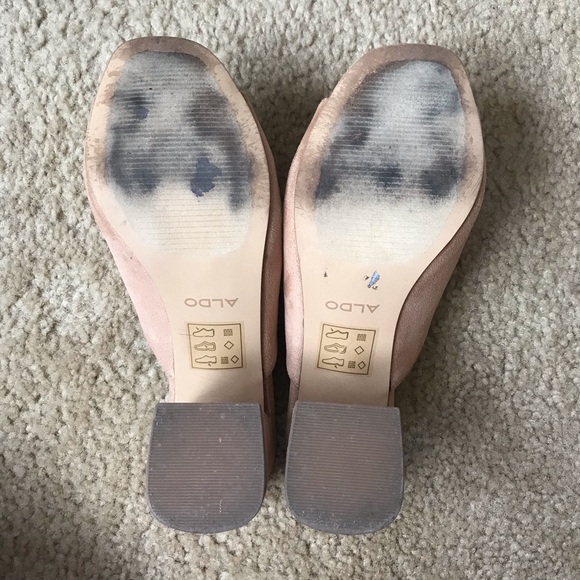 ALDO Mule Block Heel Almond Toe Shoe - Picture 2 of 5